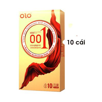 Bao cao su Olo 0.01 vàng Square Gold gân gai kéo dài thời gian